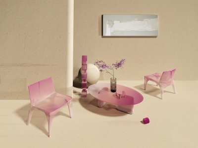 现代透明亚克力休闲椅3D模型下载